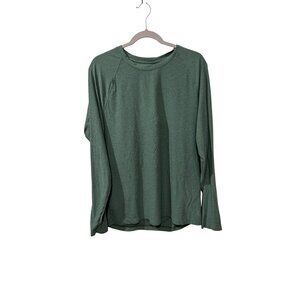 Rhone Long-Sleeve Performance Shirt XL Green Heathered Moisture-Wicking Lightwei